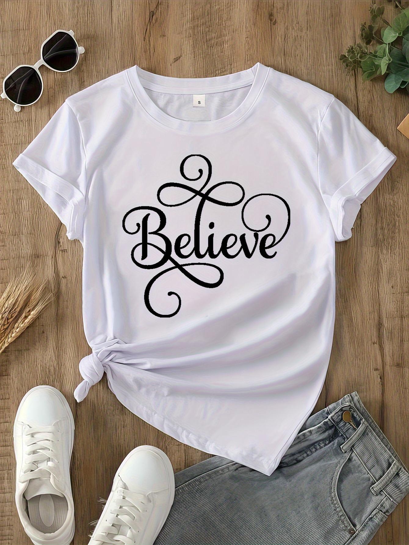 WomenS Y2K Believe Graphic Tee White Harajuku Short Sleeve Casual Tshirt Clothing Street Tops Tees Aesthetic Clothes S
WomenS Y2K Believe Graphic Tee White Harajuku Short Sleeve Casual Tshirt Clothing Street Tops Tees Aesthetic Clothes S