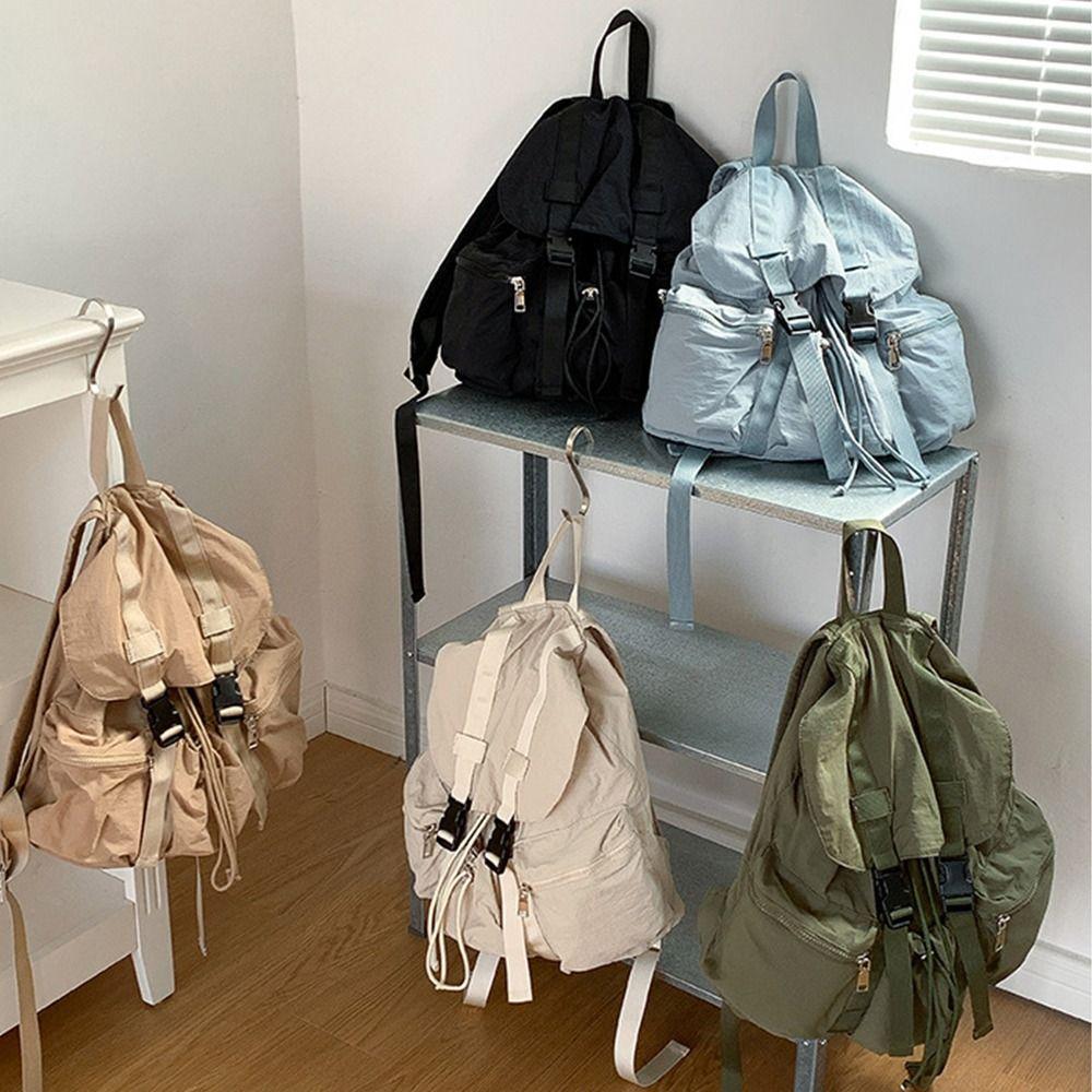 Solid Color Ruched Shoulder Bags Light Weight Student Schoolbag Korean Drawsting Backpacks Unisex чорний
Solid Color Ruched Shoulder Bags Light Weight Student Schoolbag Korean Drawsting Backpacks Unisex чорний