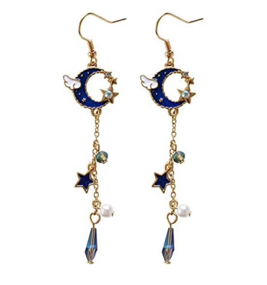 Feel and Angel Wing Crystal Cute Moon Angel Gift Moon Earrings Women s (Earrings Blue)
Feel and Angel Wing Crystal Cute Moon Angel Gift Moon Earrings Women s (Earrings Blue)