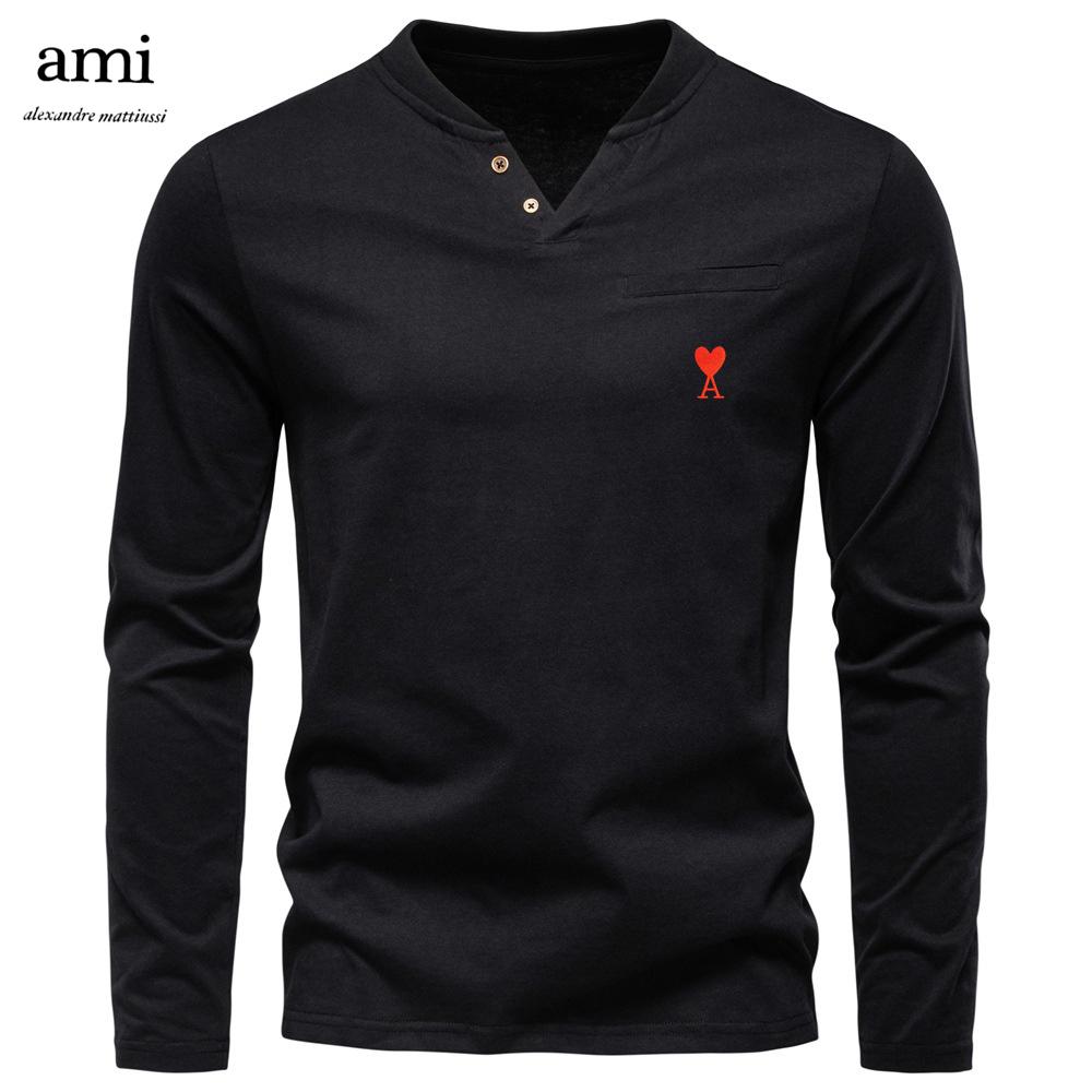 AMI 2025 Осень Новая Мужская Вышивка Повседневная Футболка с V-образным вырезом и длинным рукавом Приталенная Базовая Футболка Топ из чистого хлопка для мужчин L
AMI 2025 Осень Новая Мужская Вышивка Повседневная Футболка с V-образным вырезом и длинным рукавом Приталенная Базовая Футболка Топ из чистого хлопка для мужчин L