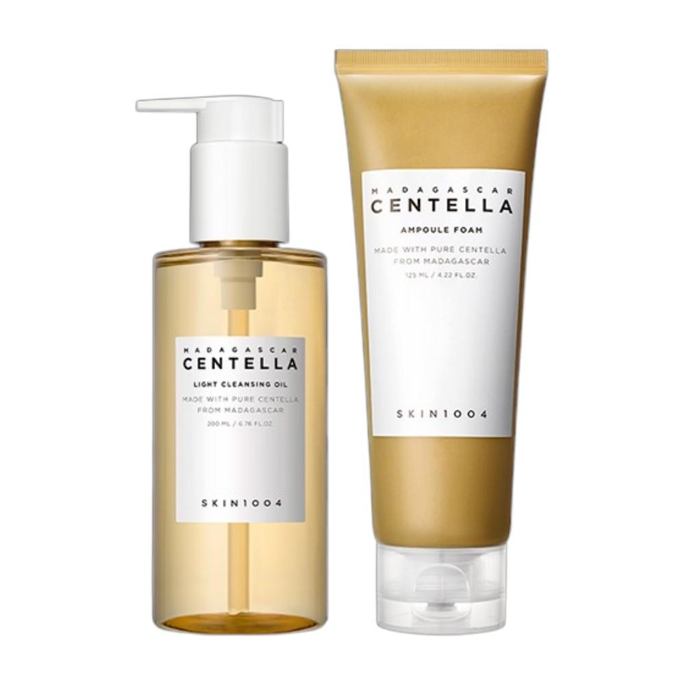 SKIN1004 Madagascar Centella Double Cleansing Duo – Light Cleansing Oil 200ml & Ampoule Foam 125ml Set, Complete Pore Care & Makeup Removal
SKIN1004 Madagascar Centella Double Cleansing Duo – Light Cleansing Oil 200ml & Ampoule Foam 125ml Set, Complete Pore Care & Makeup Removal
