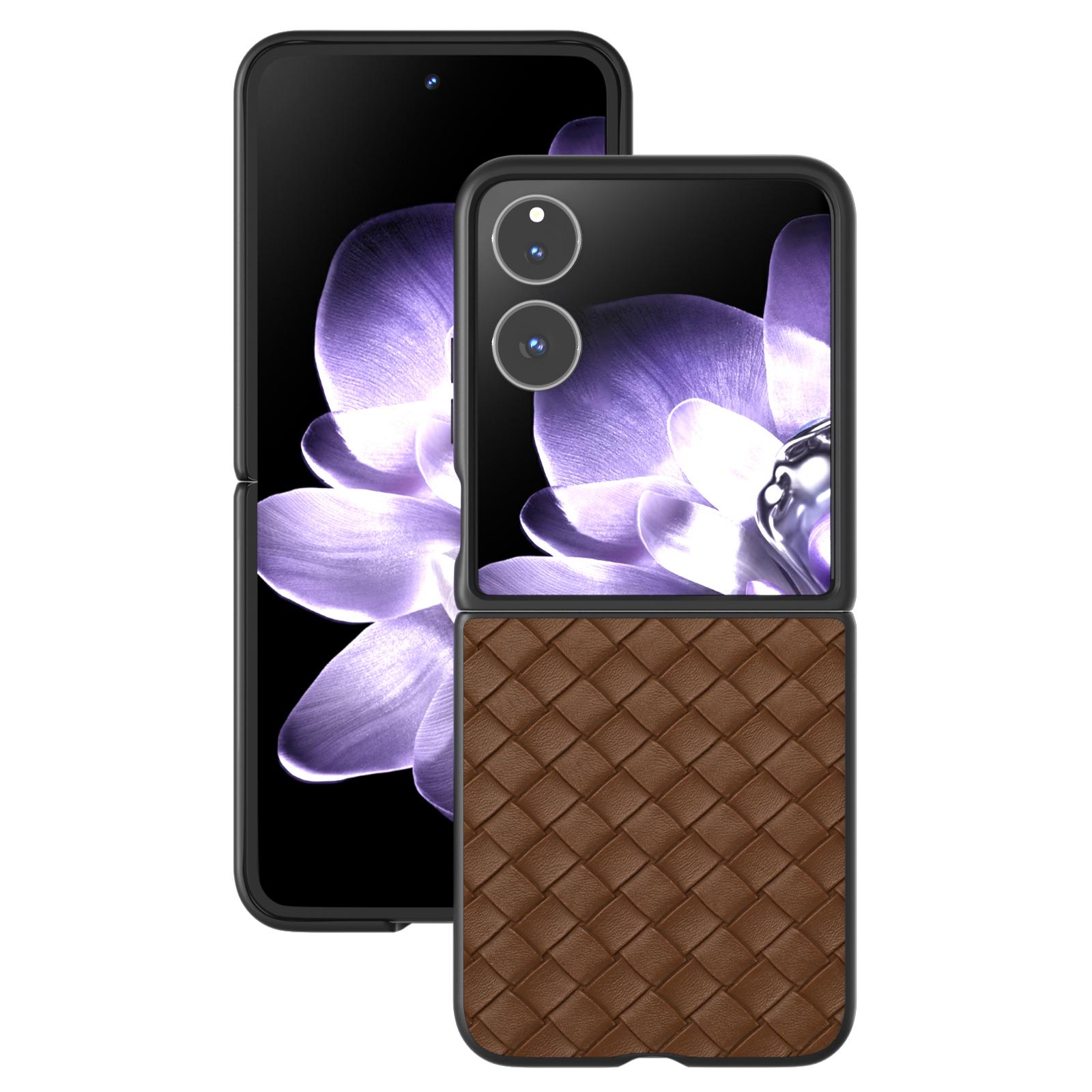 For Xiaomi Mix Flip 5G Case Woven Texture PU Leather Coated PC Mobile Phone Cover Brown
For Xiaomi Mix Flip 5G Case Woven Texture PU Leather Coated PC Mobile Phone Cover Brown