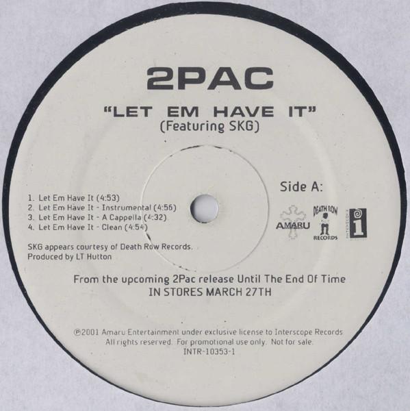 12-дюймовая пластинка 2PAC - Let Em Have It / Thug N U Thug N M INTR103531 Interscope Reco 2001 US Рэп и хип-хоп/R&B Б/У
12-дюймовая пластинка 2PAC - Let Em Have It / Thug N U Thug N M INTR103531 Interscope Reco 2001 US Рэп и хип-хоп/R&B Б/У