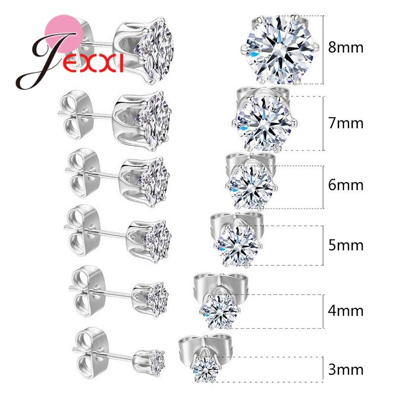Fine 925 Sterling Silver Jewelry Earrings Clear Cubic Zircon 3MM 4MM 5MM 6MM 7MM 8MM Mix Size 6 Pairs Women Men Ear Accessories серебряный
Fine 925 Sterling Silver Jewelry Earrings Clear Cubic Zircon 3MM 4MM 5MM 6MM 7MM 8MM Mix Size 6 Pairs Women Men Ear Accessories серебряный
