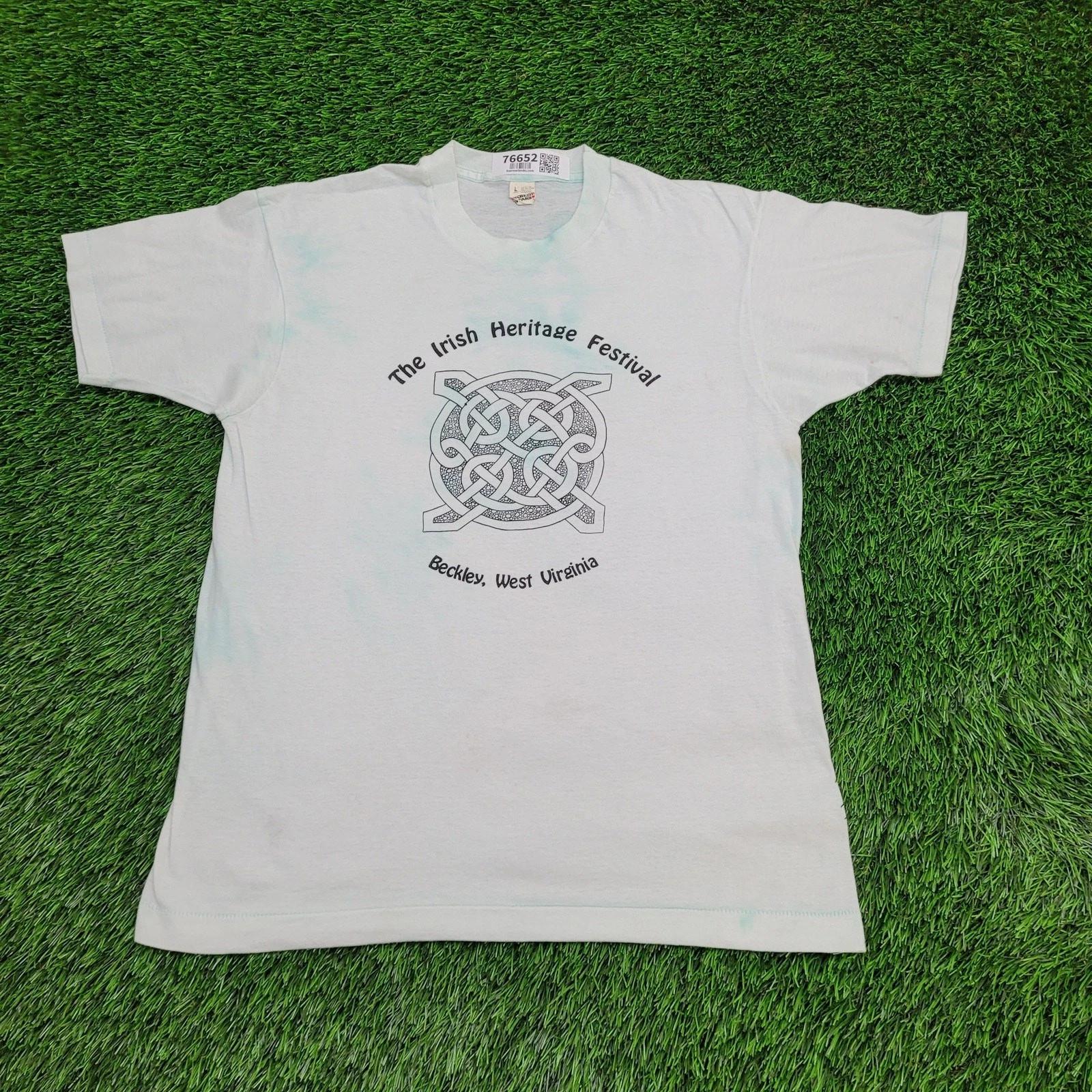 Vintage 80s Irish Festival Shirt Medium 19x26 Blue Heritage XL
Vintage 80s Irish Festival Shirt Medium 19x26 Blue Heritage XL