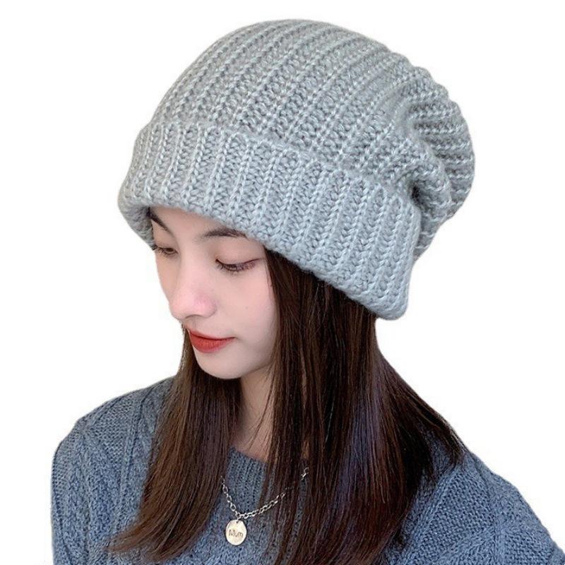 New Winter Style Heap Hat for Women with Large Head Circumference and Face Small Thick Thread Woolen Hat Fashionable and Versatile Knitted Hat
New Winter Style Heap Hat for Women with Large Head Circumference and Face Small Thick Thread Woolen Hat Fashionable and Versatile Knitted Hat