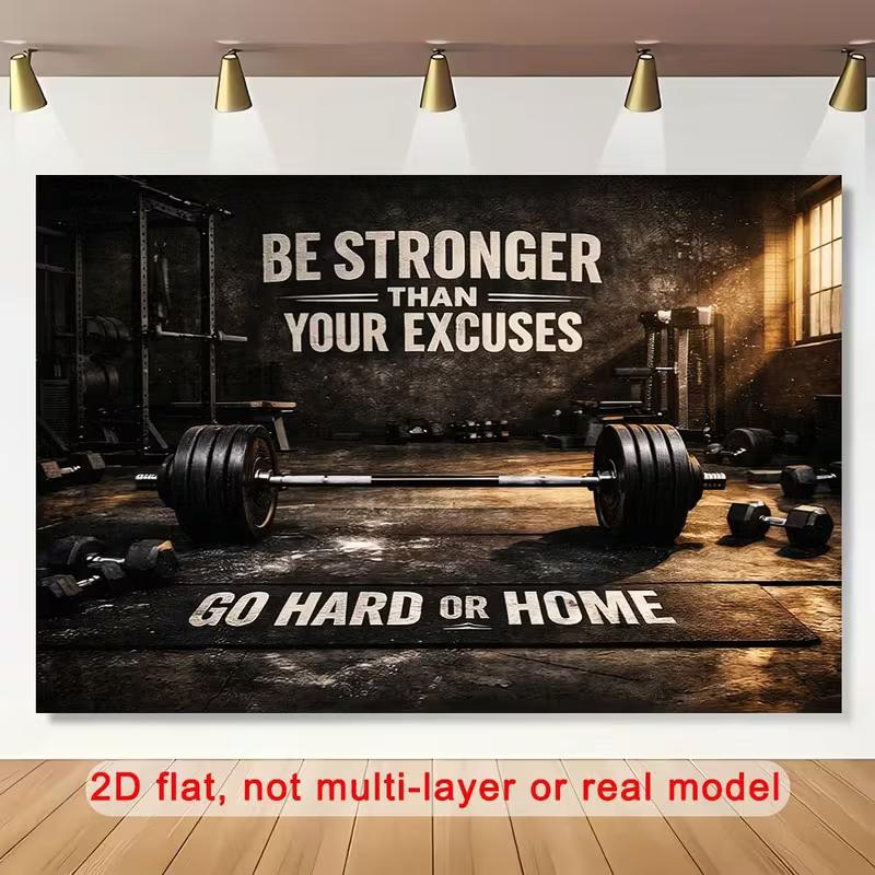 2D Workout Studio Backdrop, Vintage Gym Barbell & Quote Background 47.2x31.5inch/120*80cm
2D Workout Studio Backdrop, Vintage Gym Barbell & Quote Background 47.2x31.5inch/120*80cm