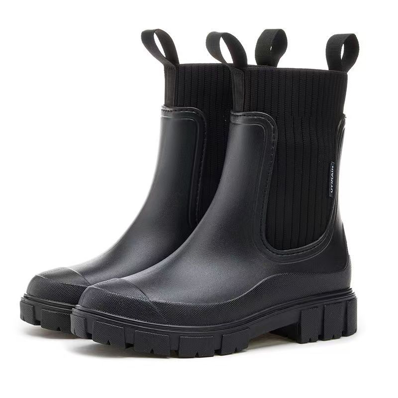 Woman s Air Mesh Elastic High Top Rain Boots Four Seasons Thick Sole Non Slip Waterproof Round Toe Fashion Block Heel Water Shoe 36 чорний
Woman s Air Mesh Elastic High Top Rain Boots Four Seasons Thick Sole Non Slip Waterproof Round Toe Fashion Block Heel Water Shoe 36 чорний