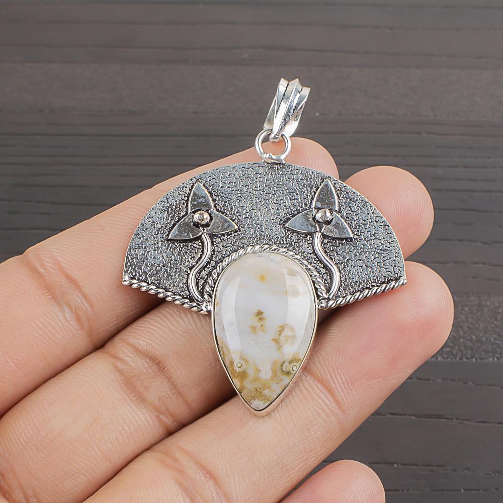 Natural Polychrome Jasper Gemstone 925 Sterling Silver Jewelry Pendant 1.76 AJP-2017
Natural Polychrome Jasper Gemstone 925 Sterling Silver Jewelry Pendant 1.76 AJP-2017