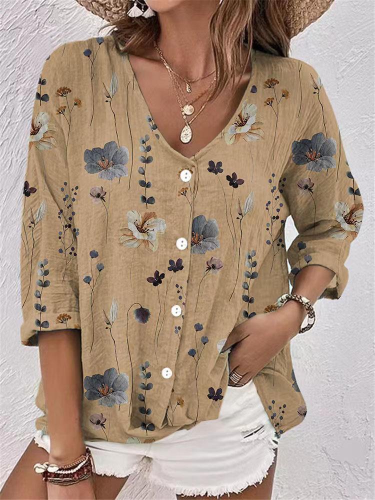 Women V Neck Button Down Blouse Long Sleeve Lightweight Chiffon Floral Print Casual Shirt for Spring Summer XL
Women V Neck Button Down Blouse Long Sleeve Lightweight Chiffon Floral Print Casual Shirt for Spring Summer XL