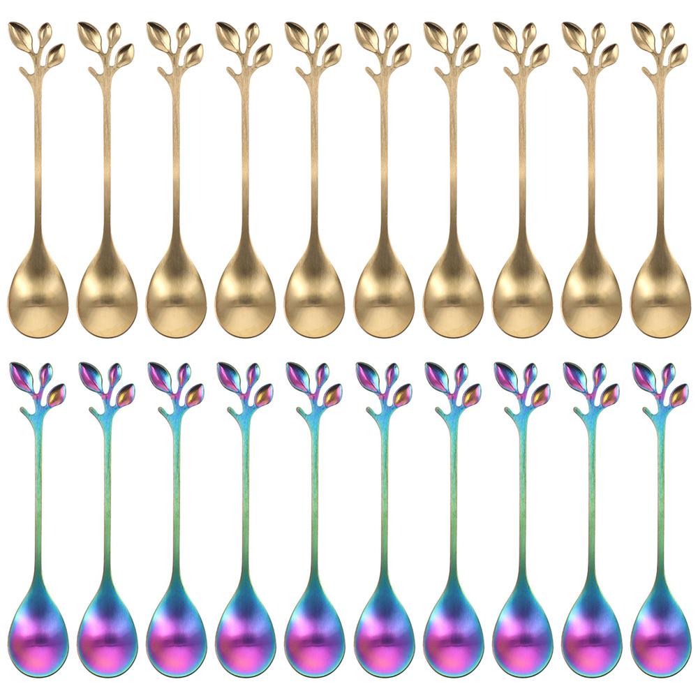20 Pcs Stainless Steel Leaf Coffee Spoons Sugar Spoons for Mixing, Ice-Cream,Cake, Teaspoon
20 Pcs Stainless Steel Leaf Coffee Spoons Sugar Spoons for Mixing, Ice-Cream,Cake, Teaspoon