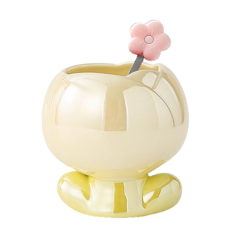 Модные керамические кружки, стакан для воды, стакан для мороженого, красивые молочные чашки, цветочная кофейная чашка, керамический материал для воды и молока жёлтый
Модные керамические кружки, стакан для воды, стакан для мороженого, красивые молочные чашки, цветочная кофейная чашка, керамический материал для воды и молока жёлтый