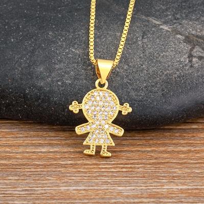 Nidin Trendy Copper Zircon Boys and Girls Pendant for Women Gold Plated Clavicle Chain Necklace Family Mother s Day Gift Jewelry
Nidin Trendy Copper Zircon Boys and Girls Pendant for Women Gold Plated Clavicle Chain Necklace Family Mother s Day Gift Jewelry