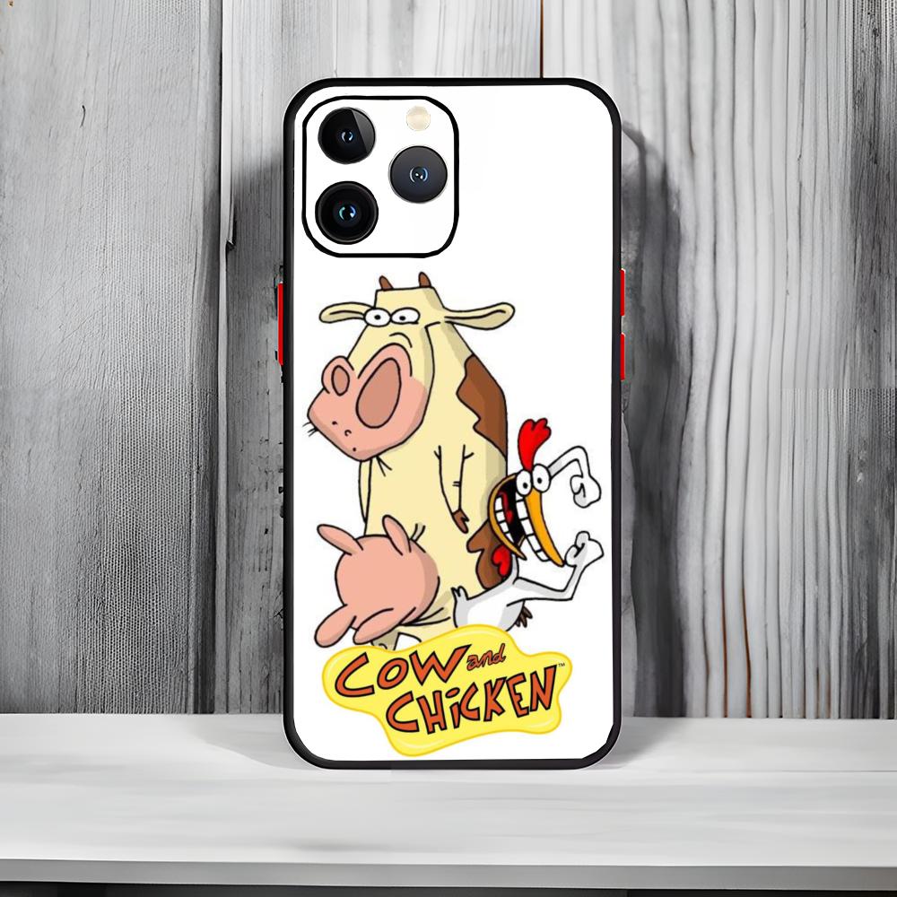 Classic 90s Cartoon C-Cow and Chicken Phone Case Black Matte Thin Phone Case For iPhone17 16 15 14 13 ProMax iphone17air
Classic 90s Cartoon C-Cow and Chicken Phone Case Black Matte Thin Phone Case For iPhone17 16 15 14 13 ProMax iphone17air