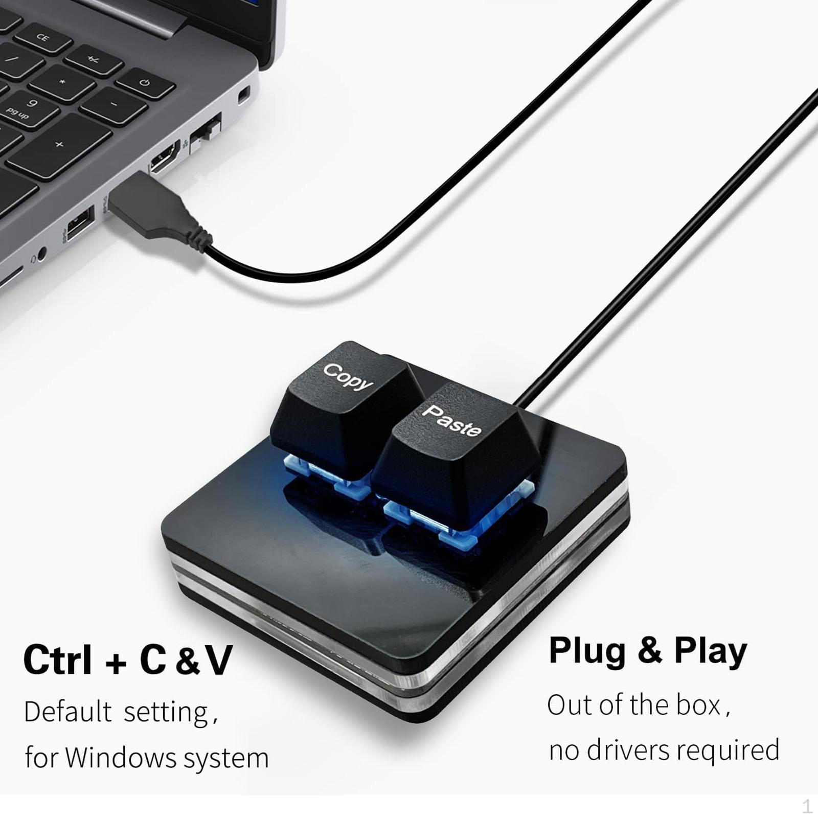 Скопируйте и вставьте 2-клавишную игровую клавиатуру, мини-ключи USB типа C для замены чёрный
Скопируйте и вставьте 2-клавишную игровую клавиатуру, мини-ключи USB типа C для замены чёрный