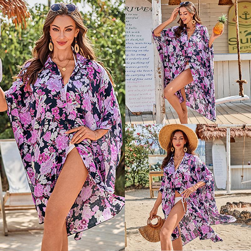 Printed Shirt Beach Jacket Bikini with Sun Protection Cardigan Vacation Swimsuit Blouse one size
Printed Shirt Beach Jacket Bikini with Sun Protection Cardigan Vacation Swimsuit Blouse one size