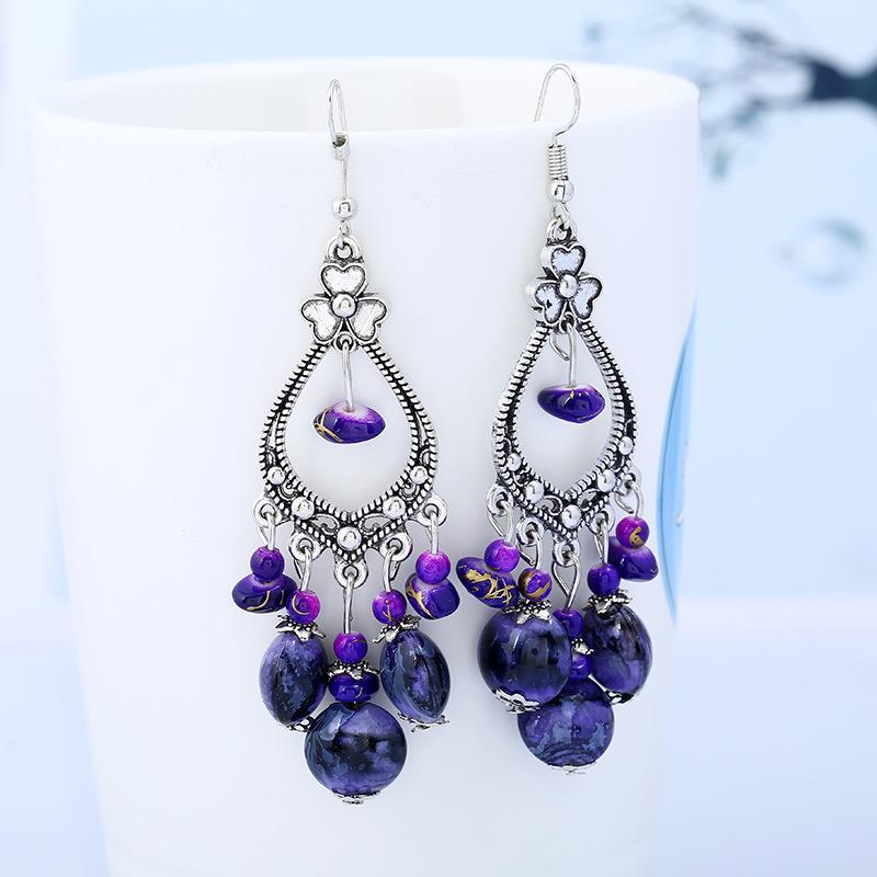 Fashion Ethnic Vintage Boho Knot Drop Dangle Earrings Women Carved Geometric Beads Tassel Earrings Antique Copper Color Zircon фиолетовый
Fashion Ethnic Vintage Boho Knot Drop Dangle Earrings Women Carved Geometric Beads Tassel Earrings Antique Copper Color Zircon фиолетовый