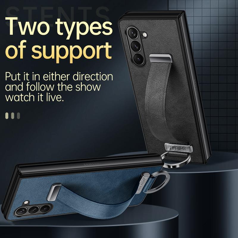 SULADA Fashion Series for Samsung Galaxy Z Fold5 5G Wristband Kickstand Phone Case Leather Coated PC Cover Blue
SULADA Fashion Series for Samsung Galaxy Z Fold5 5G Wristband Kickstand Phone Case Leather Coated PC Cover Blue