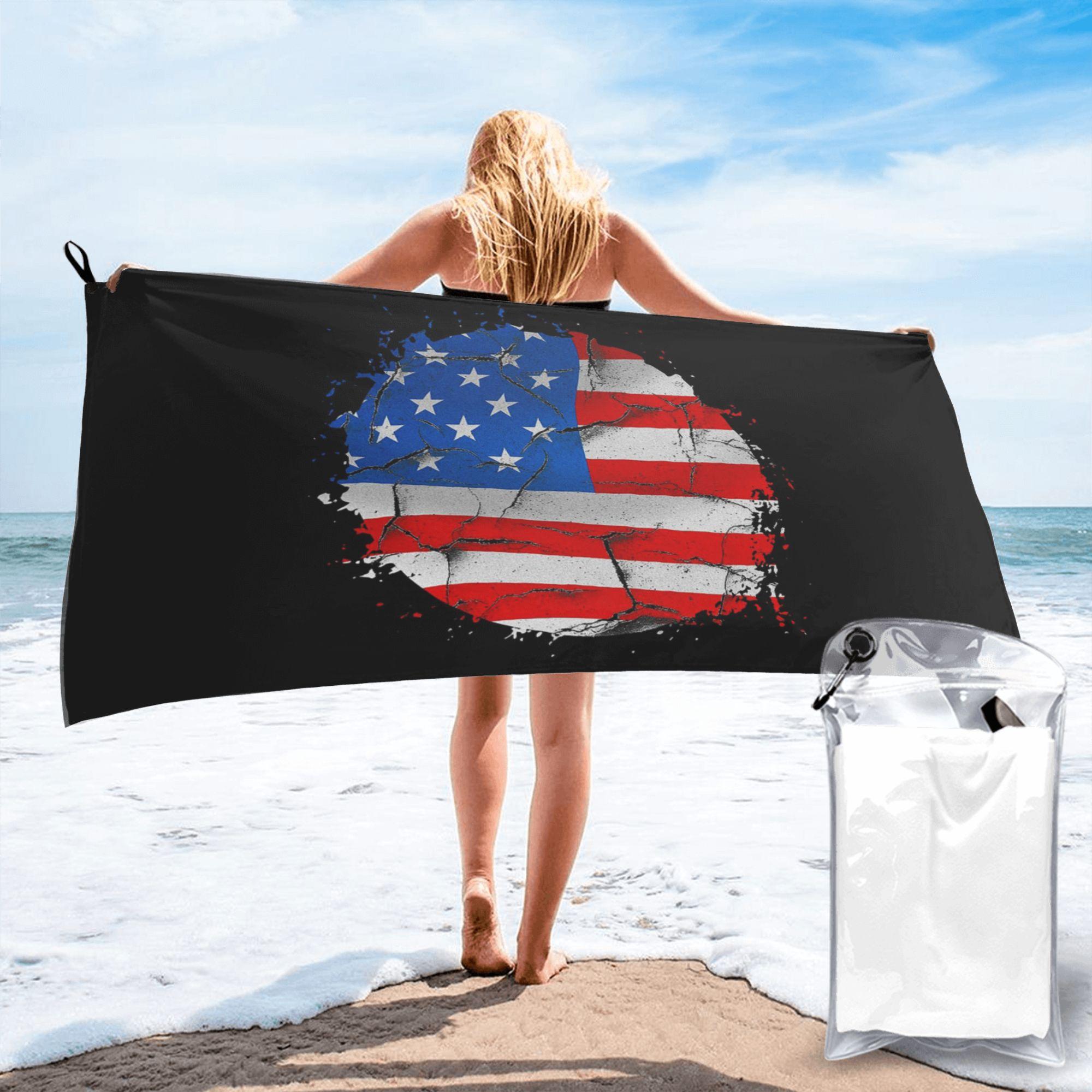 USA America American Flag Beach Towel Soft Microfiber Quick Dry Absorbent Quick Towels For Bath W40*H60(CM)
USA America American Flag Beach Towel Soft Microfiber Quick Dry Absorbent Quick Towels For Bath W40*H60(CM)