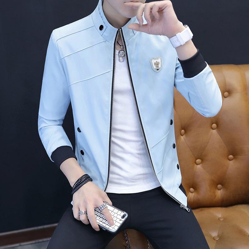 Men s Stand Collar Jacket Slim Spring Casual Business Jackets XXXL небо синє кольору
Men s Stand Collar Jacket Slim Spring Casual Business Jackets XXXL небо синє кольору