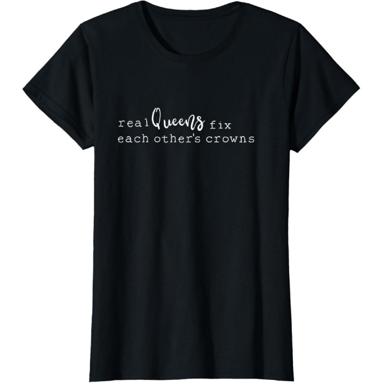 Real Queens Fix Each Others Crowns T-Shirt Female T-Shirt XXXXXL чорний
Real Queens Fix Each Others Crowns T-Shirt Female T-Shirt XXXXXL чорний