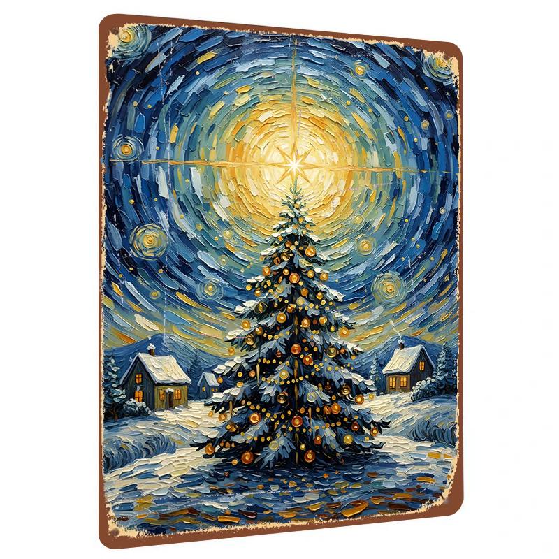 Van Gogh Style Starry Night Christmas Tree Metal Wall Art Hand Painted Textured Holiday Decor 20x30cm(7.8x11.8inch)
Van Gogh Style Starry Night Christmas Tree Metal Wall Art Hand Painted Textured Holiday Decor 20x30cm(7.8x11.8inch)