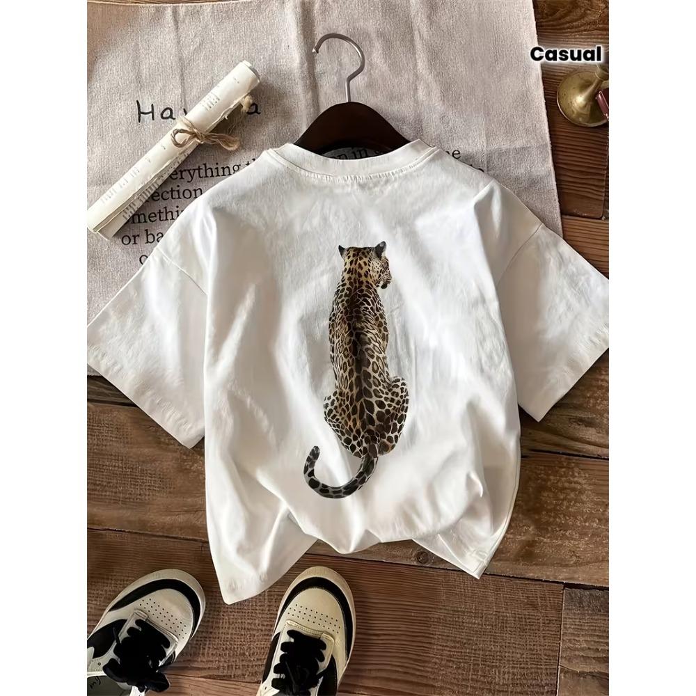 Leopard Print Round Neck Short Sleeve T Shirt for Women Casual Sports Style Soft Breathable Lightweight Eco Friendly M
Leopard Print Round Neck Short Sleeve T Shirt for Women Casual Sports Style Soft Breathable Lightweight Eco Friendly M