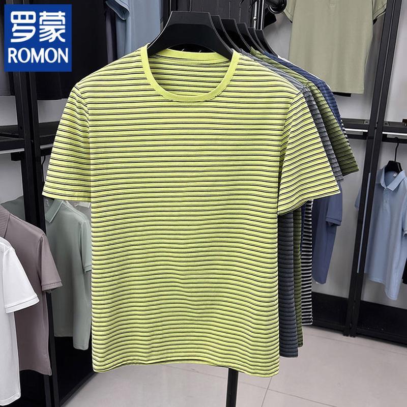 Romon Men s Striped Short Sleeve T-Shirt 115/XL
Romon Men s Striped Short Sleeve T-Shirt 115/XL