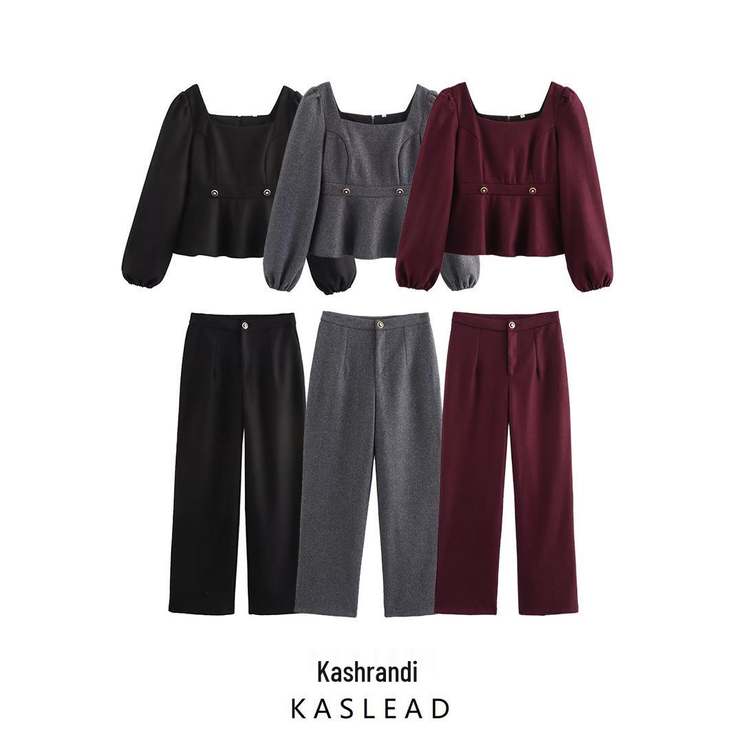 Autumn 2024 Women s European & American Style Square Neck Long Sleeve Top & Pants Set Extra Small вино красного
Autumn 2024 Women s European & American Style Square Neck Long Sleeve Top & Pants Set Extra Small вино красного