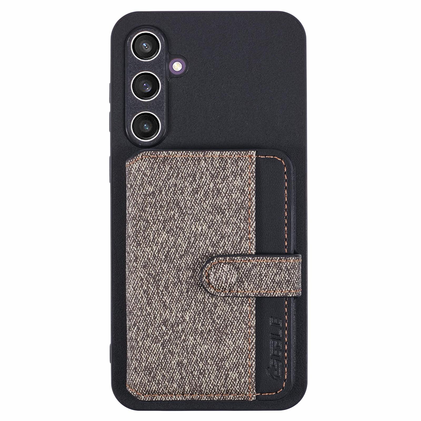 For Samsung Galaxy S24 FE Phone Case Adhesive Card Bag Color Matching with Kickstand Grey
For Samsung Galaxy S24 FE Phone Case Adhesive Card Bag Color Matching with Kickstand Grey