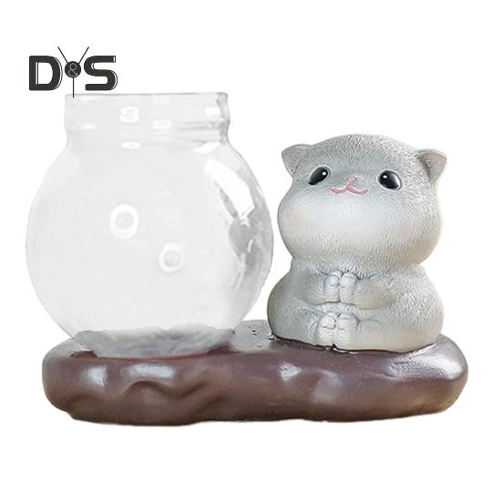 Фигурка животного с вазой, чайный столик, мини-ваза для цветов, керамический олень, кошка со стеклянным гидропонным горшком для дома, спальни, гостиной, декор D
Фигурка животного с вазой, чайный столик, мини-ваза для цветов, керамический олень, кошка со стеклянным гидропонным горшком для дома, спальни, гостиной, декор D