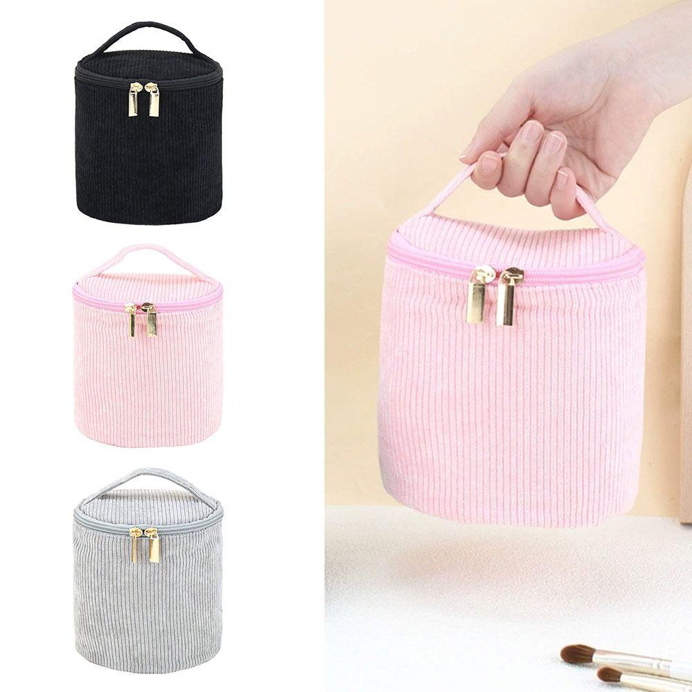 Large Capacity Corduroy Makeup Bag Cylindrical Shape Storage Bags Wallet For Travel Househeld сірий
Large Capacity Corduroy Makeup Bag Cylindrical Shape Storage Bags Wallet For Travel Househeld сірий