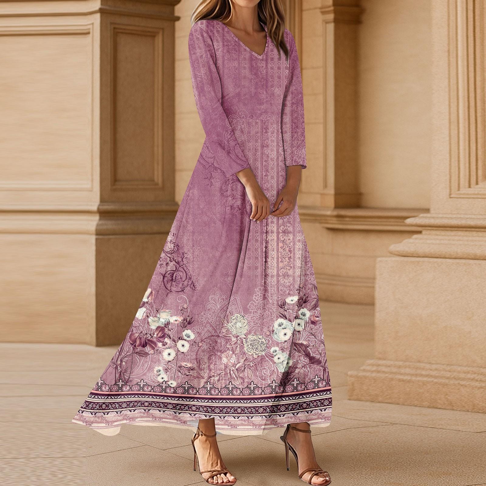 Платья для женщин Винтажное цветочное туниковое платье миди с завышенной талией Летнее повседневное платье с рукавом 3/4 XL розовый
Платья для женщин Винтажное цветочное туниковое платье миди с завышенной талией Летнее повседневное платье с рукавом 3/4 XL розовый