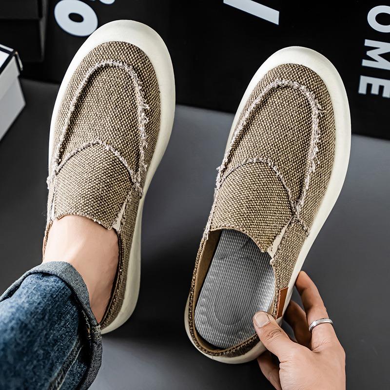 Autumn new men s bag head slippers breathable half-drag men s shoes fashion trendy shoes versatile casual cloth shoes 45
Autumn new men s bag head slippers breathable half-drag men s shoes fashion trendy shoes versatile casual cloth shoes 45