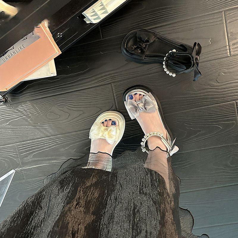 Fairy wind platform muffin bow flat sandals female summer 2024 new French with skirt pearl Roman shoes 35
Fairy wind platform muffin bow flat sandals female summer 2024 new French with skirt pearl Roman shoes 35
