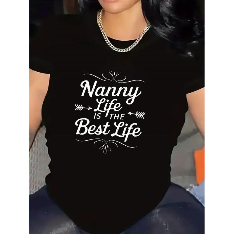 European Size Women s Funny Nanny T-Shirt - Soft -Fit Caregiver Shirt with Fun Nanny Life & Floral Lettering - Ideal Gift - Spring/Summer/Autumn 4XL
European Size Women s Funny Nanny T-Shirt - Soft -Fit Caregiver Shirt with Fun Nanny Life & Floral Lettering - Ideal Gift - Spring/Summer/Autumn 4XL