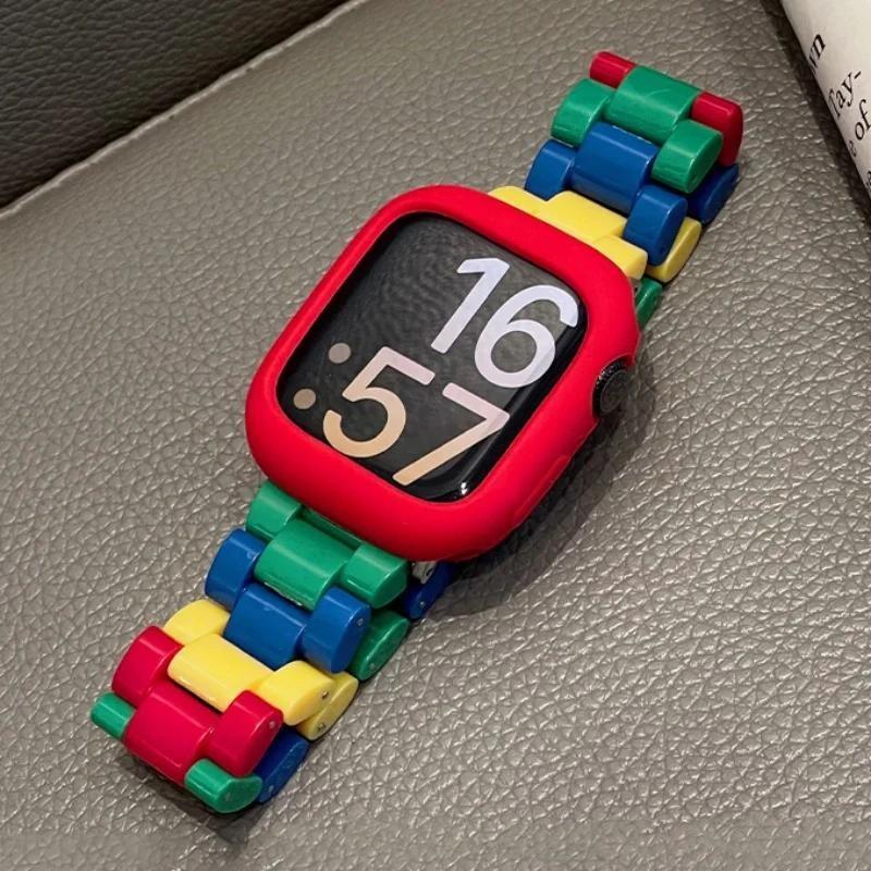 Candy LEGOStyle Resin Strap + Silicone Case Cute Band For Apple Watch 41mm 42mm 44mm 45mm 46mm 49mm iWatch Series 11 10 9 8 7 6 S10 46mm
Candy LEGOStyle Resin Strap + Silicone Case Cute Band For Apple Watch 41mm 42mm 44mm 45mm 46mm 49mm iWatch Series 11 10 9 8 7 6 S10 46mm