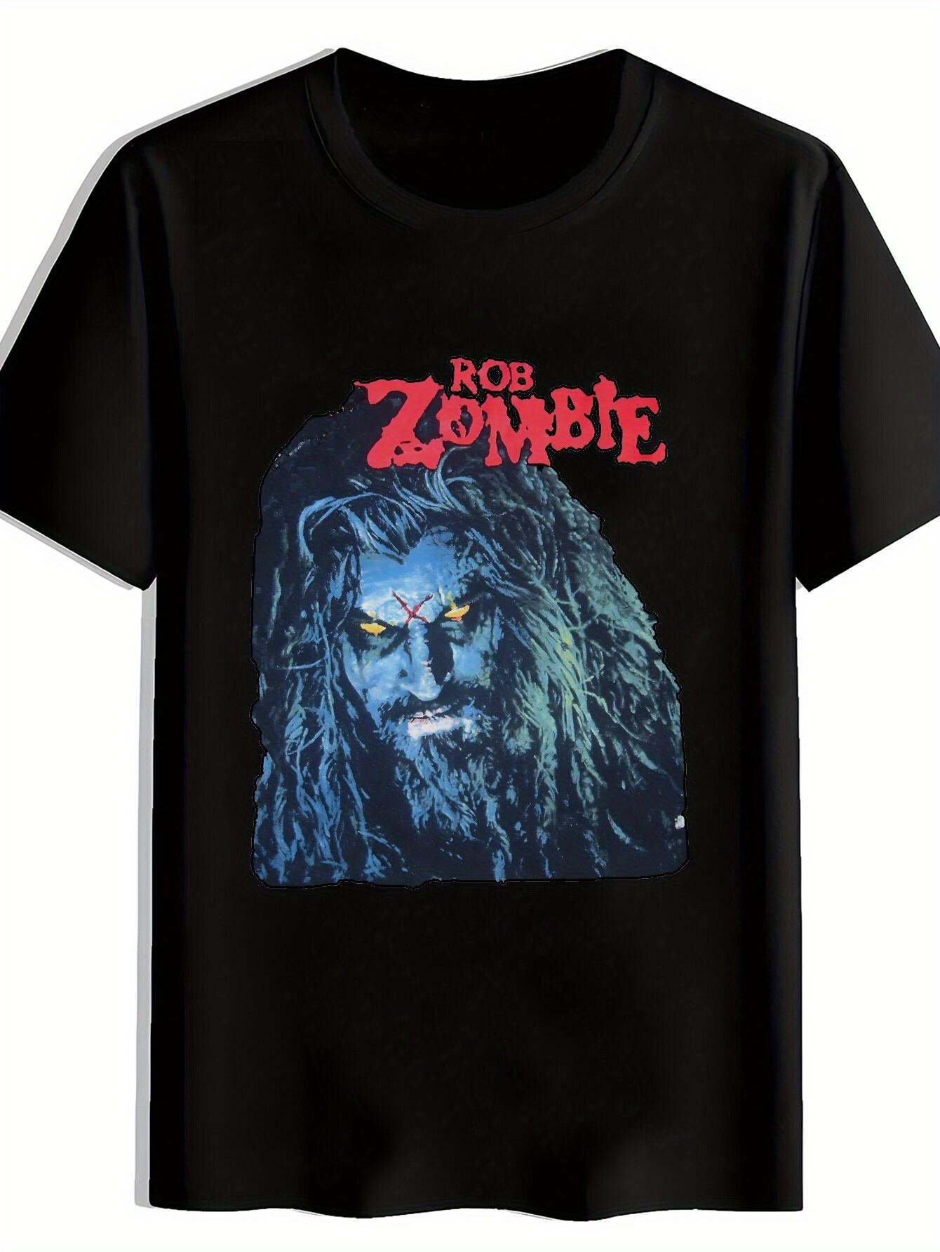 Vintage Rob Zombie Graphic T-shirt - Black Heavyweight 100% Polyester Short Sleeve Tee with Retro Rock Band Print XL
Vintage Rob Zombie Graphic T-shirt - Black Heavyweight 100% Polyester Short Sleeve Tee with Retro Rock Band Print XL