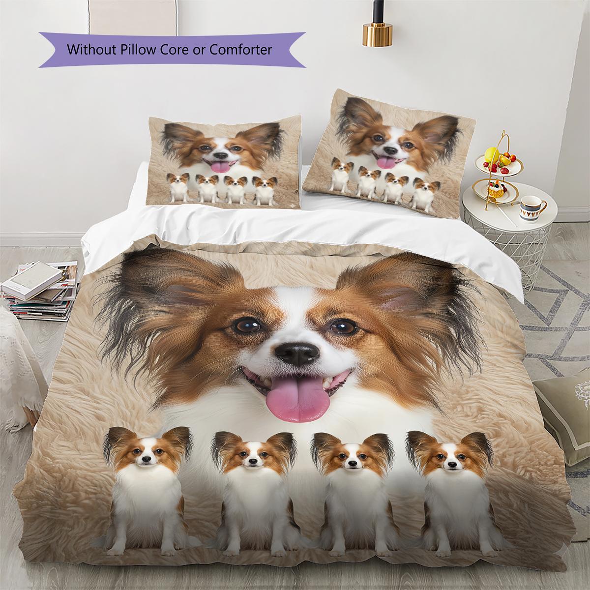 Havanese Papillon Pattern Bedding Quilt Set Quilt Cover Pillowcase Home Decoration Gift (1 * duvet cover + 2 * pillowcase, without core) 135x200cm
Havanese Papillon Pattern Bedding Quilt Set Quilt Cover Pillowcase Home Decoration Gift (1 * duvet cover + 2 * pillowcase, without core) 135x200cm