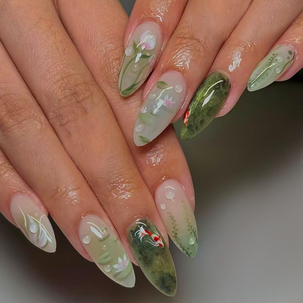 24pcs Manicure Long Almond False Nails Flowers Starfish French Press on Nails Detachable Misty Blue Retro Fake Nials DIY
24pcs Manicure Long Almond False Nails Flowers Starfish French Press on Nails Detachable Misty Blue Retro Fake Nials DIY