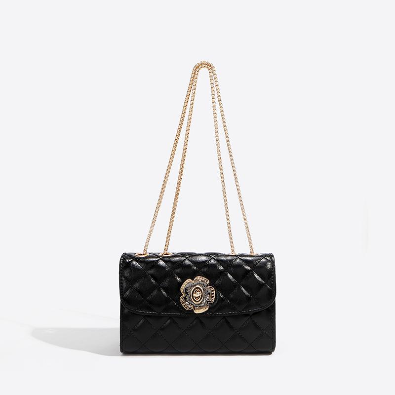 Camellia rhombus chain small square bag new fashion niche high-end texture single shoulder oblique чёрный
Camellia rhombus chain small square bag new fashion niche high-end texture single shoulder oblique чёрный