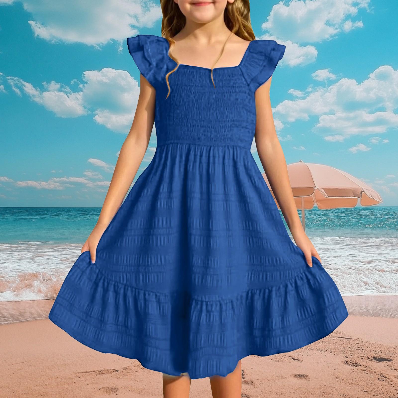 Girls Spring Summer Bubble Sleeve Dress Flared Princess Party Dress 130 синій
Girls Spring Summer Bubble Sleeve Dress Flared Princess Party Dress 130 синій
