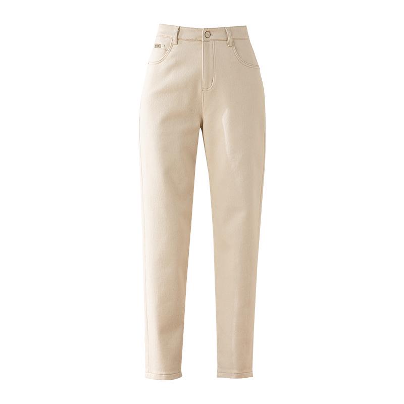 High-Waisted Off-White Velvet Denim Women s Carrot Jeans - 2023 Winter Slim Casual Harem Pants 33 брудно-білий
High-Waisted Off-White Velvet Denim Women s Carrot Jeans - 2023 Winter Slim Casual Harem Pants 33 брудно-білий