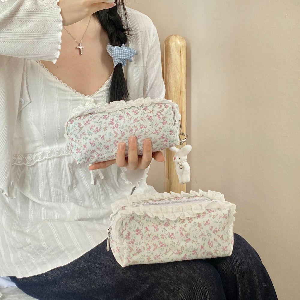 Lace Floral Pattern Pencil Case Zipper Design Stationery Organizer Portable Pen Box School Office Only Pen Bag
Lace Floral Pattern Pencil Case Zipper Design Stationery Organizer Portable Pen Box School Office Only Pen Bag