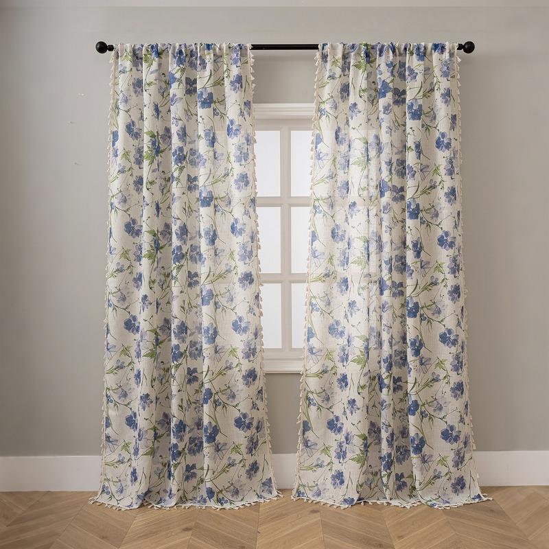 1 Piece Floral Printed Slub Linen Curtain with Tassels Privacy & Light Filtering Panel Machine Washable for Living Room 1pcs-132x160cm&Rod Pocket&1 panel
1 Piece Floral Printed Slub Linen Curtain with Tassels Privacy & Light Filtering Panel Machine Washable for Living Room 1pcs-132x160cm&Rod Pocket&1 panel