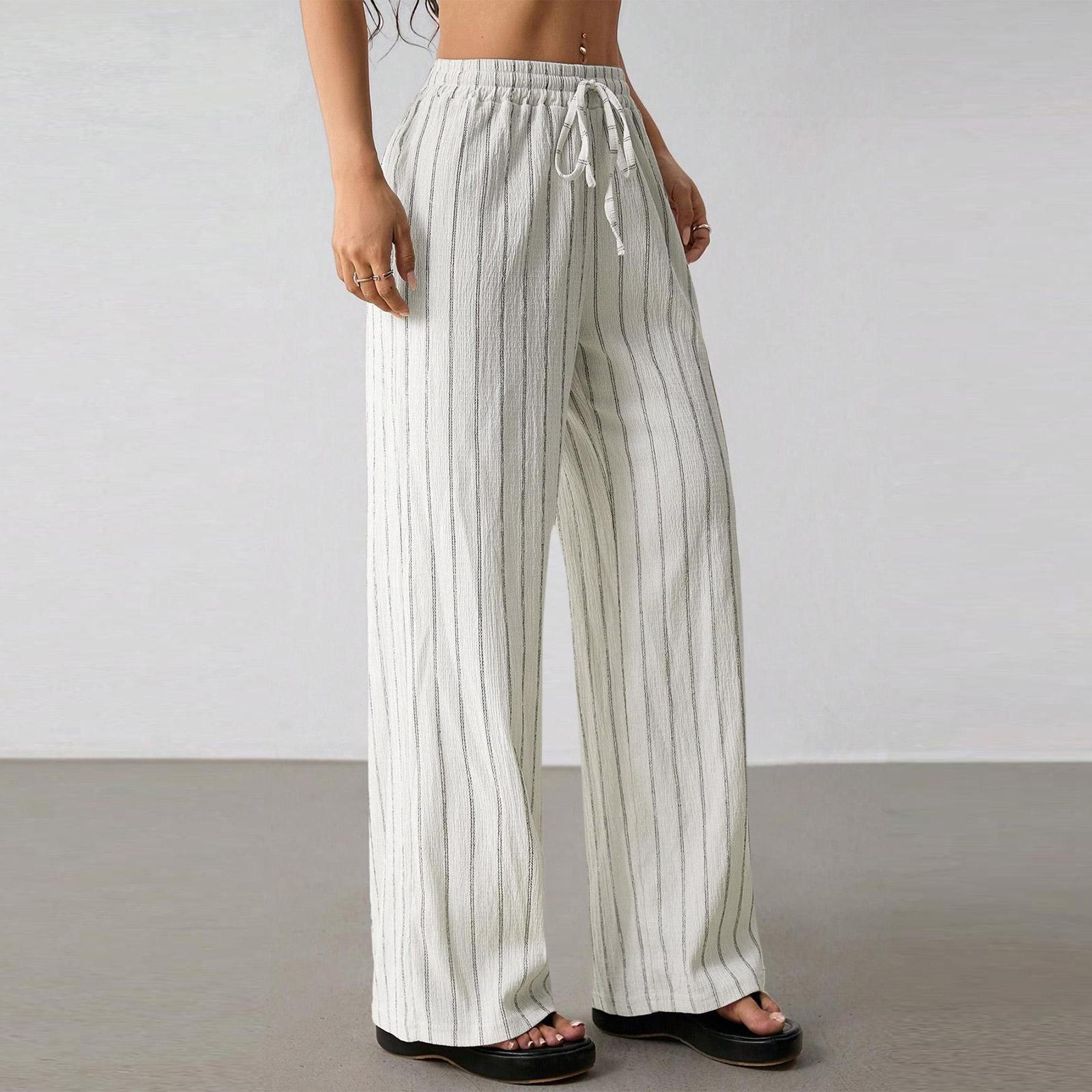 Women s Straight Pants Fashion Casual Pants Nine Point Harlan Pants XS білий
Women s Straight Pants Fashion Casual Pants Nine Point Harlan Pants XS білий