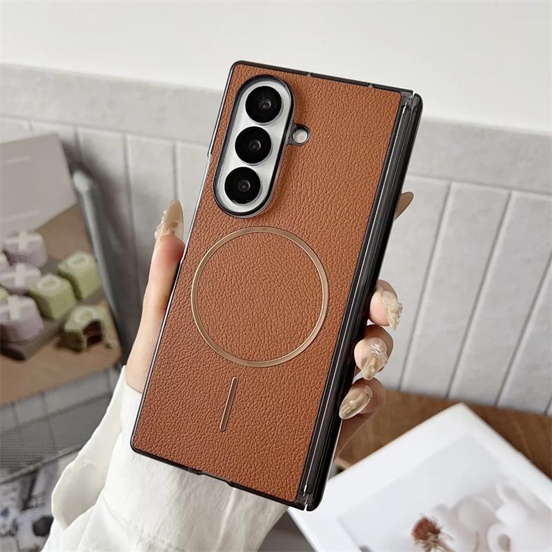 Luxury PU Leather for Magsafe Case for Samsung Galaxy Z Fold 7 6 5 4 Z Flip 7 Magnetic Wireless Charging Hinge Shockproof Cover Artificial leather&Galaxy Z Fold6
Luxury PU Leather for Magsafe Case for Samsung Galaxy Z Fold 7 6 5 4 Z Flip 7 Magnetic Wireless Charging Hinge Shockproof Cover Artificial leather&Galaxy Z Fold6