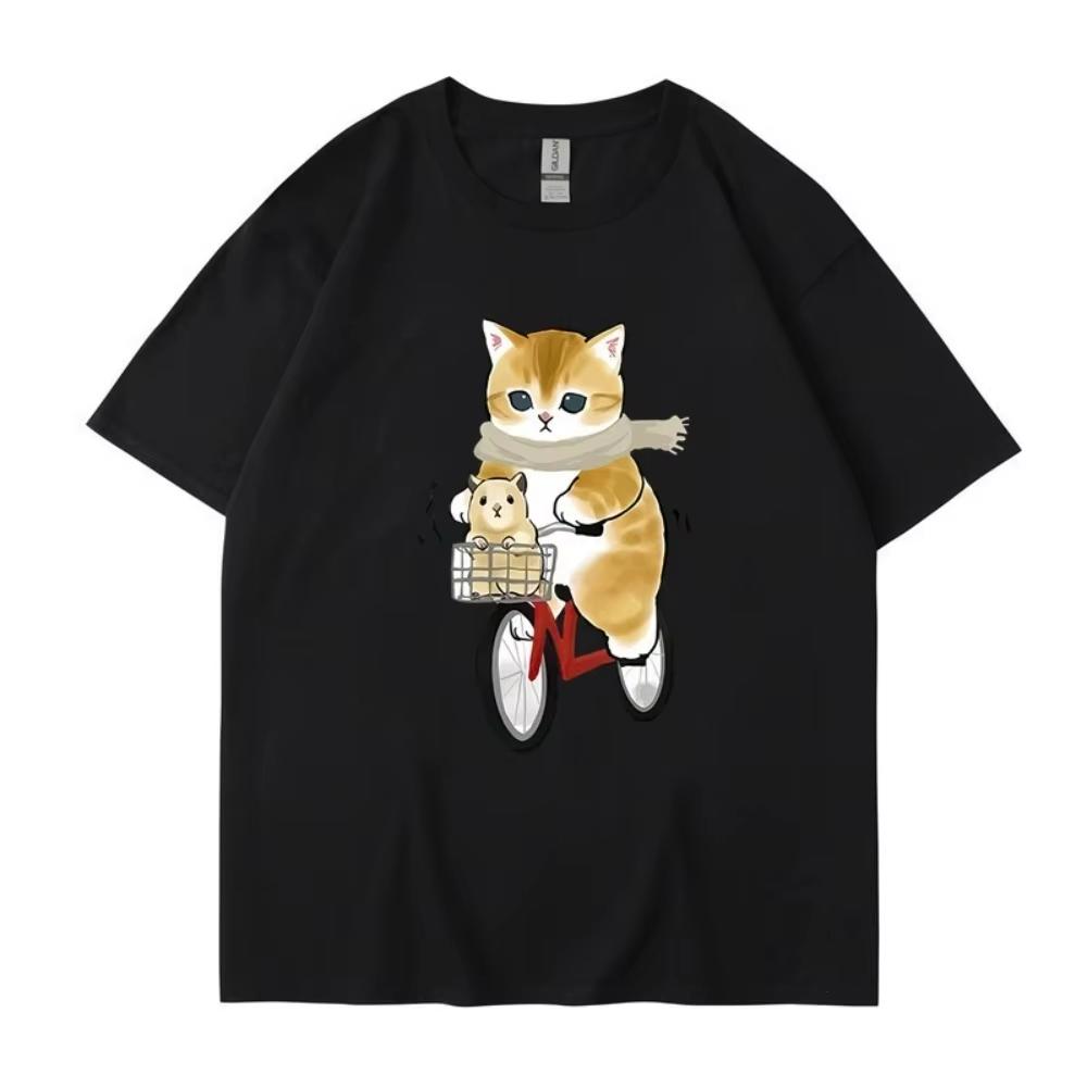 Cool Cat Printed Cotton Short Sleeve Tshirt Streetwear Round Neck Short Sleeve Loose T Shirt Unisex Women Breathable Streetwear 4XL
Cool Cat Printed Cotton Short Sleeve Tshirt Streetwear Round Neck Short Sleeve Loose T Shirt Unisex Women Breathable Streetwear 4XL