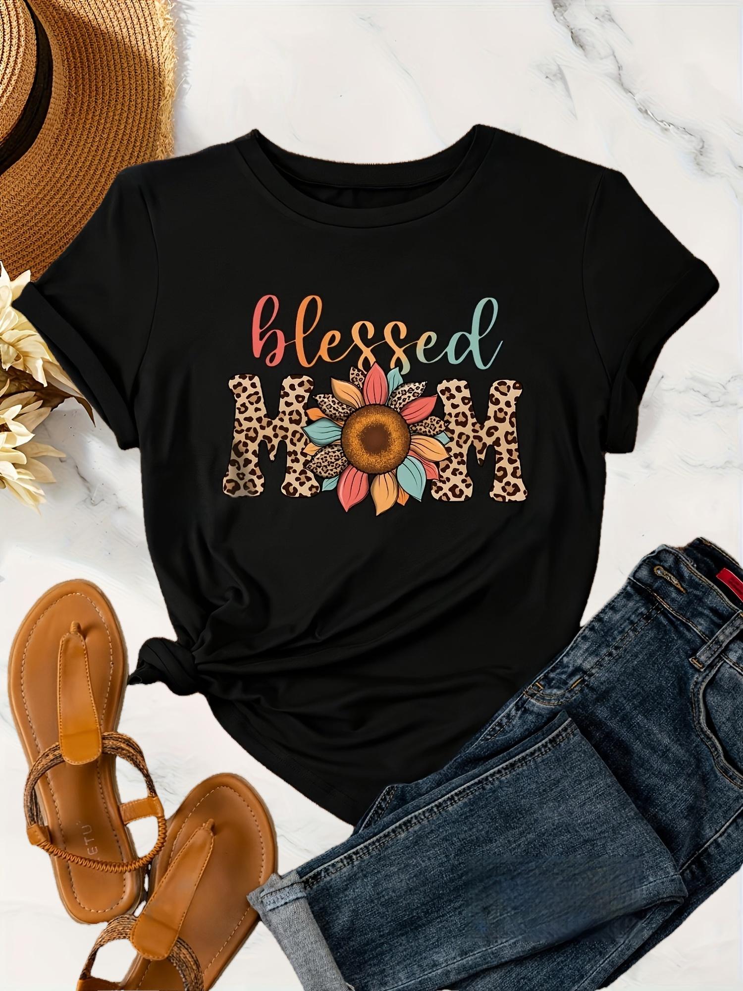 Soft & Stretchy Blessed Mom Graphic Tee - Casual Short Sleeve T-Shirt for Women, Machine Washable, All-Season Comfort 5XL різнокольоровий
Soft & Stretchy Blessed Mom Graphic Tee - Casual Short Sleeve T-Shirt for Women, Machine Washable, All-Season Comfort 5XL різнокольоровий