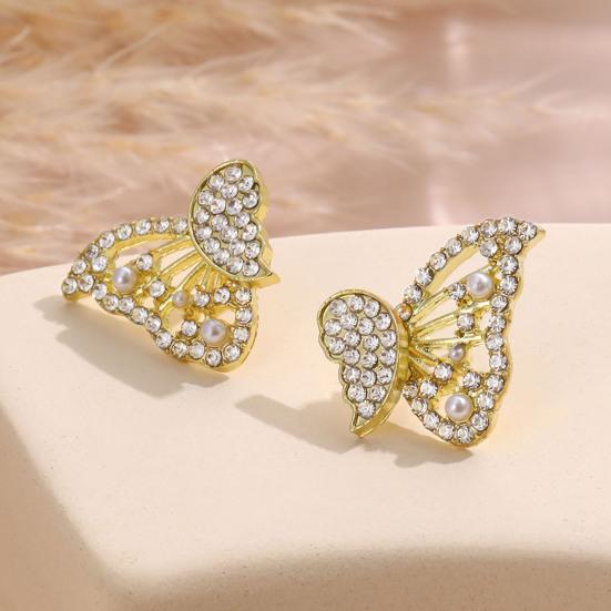 1 пара женских элегантных серег-гвоздиков, блестящие стразы, инкрустированные в форме бабочек, серьги-гвоздики для ушей, ювелирные изделия в подарок золотистый
1 пара женских элегантных серег-гвоздиков, блестящие стразы, инкрустированные в форме бабочек, серьги-гвоздики для ушей, ювелирные изделия в подарок золотистый
